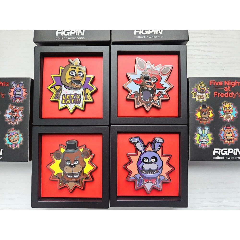 Five Nights at Freddy's Series 2 FiGPiN Lot of 4. Foxy/Bonnie/Freddy/Chica